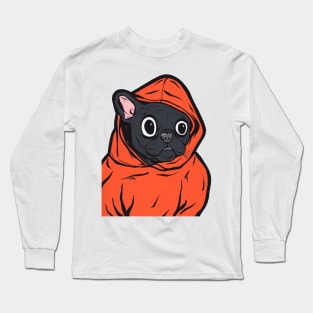 Black French Bulldog Hoodie Long Sleeve T-Shirt